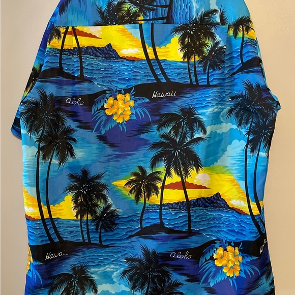 Royal Hawaiian Creations Shirt Men’s Size XL Blue Water Sky Palm Trees - Picture 3 of 5